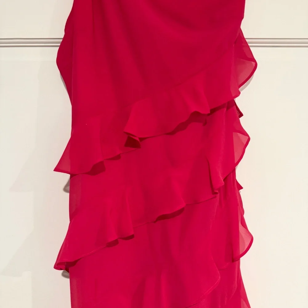 Lovers & Friends Junette Gown Hot Pink One Strap - Picture 7 of 11